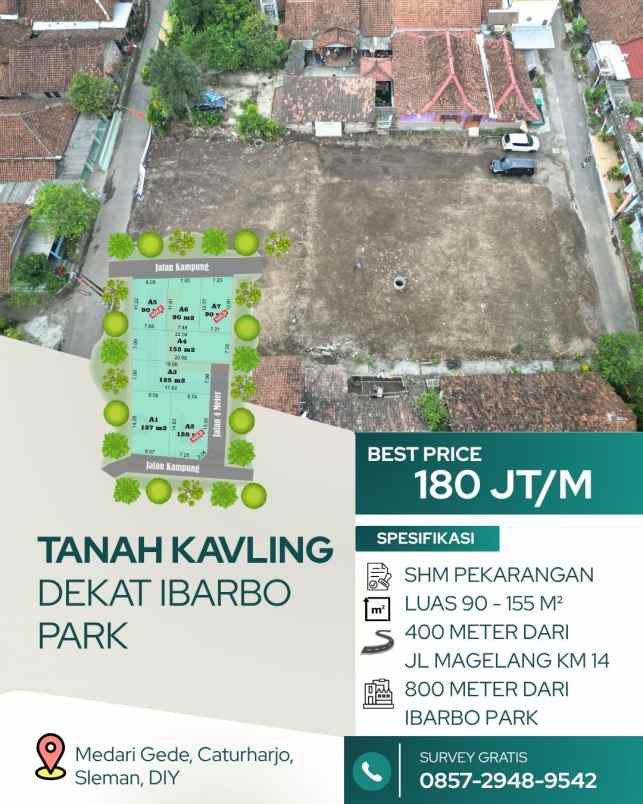 promo tanah kavling 180 juta dekat ibarbo park