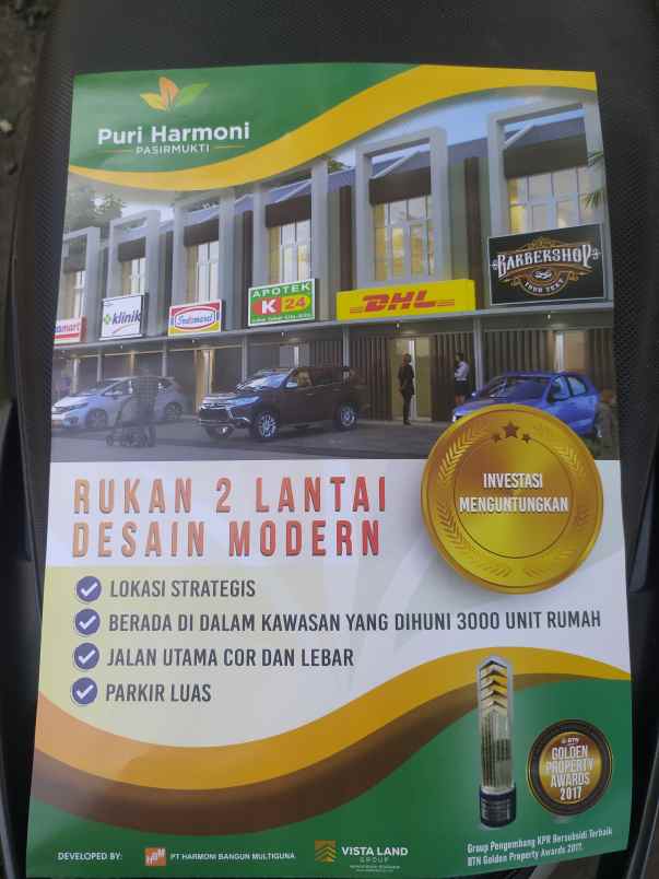 ruko gudang kantor puri harmoni pasirmukti