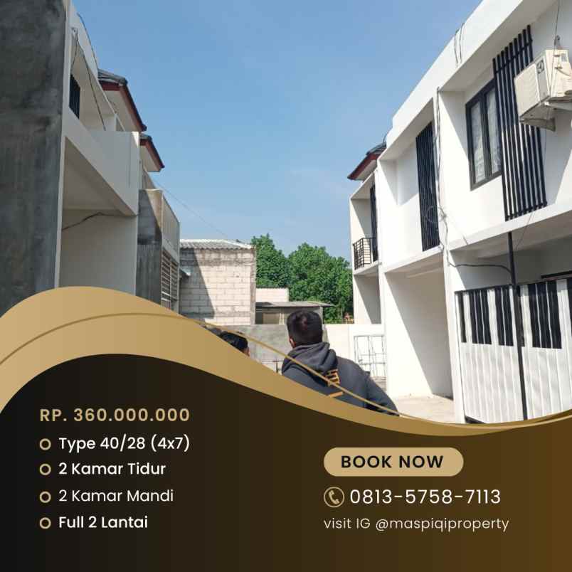 rumah baru bangunan full dua lantai di surabaya