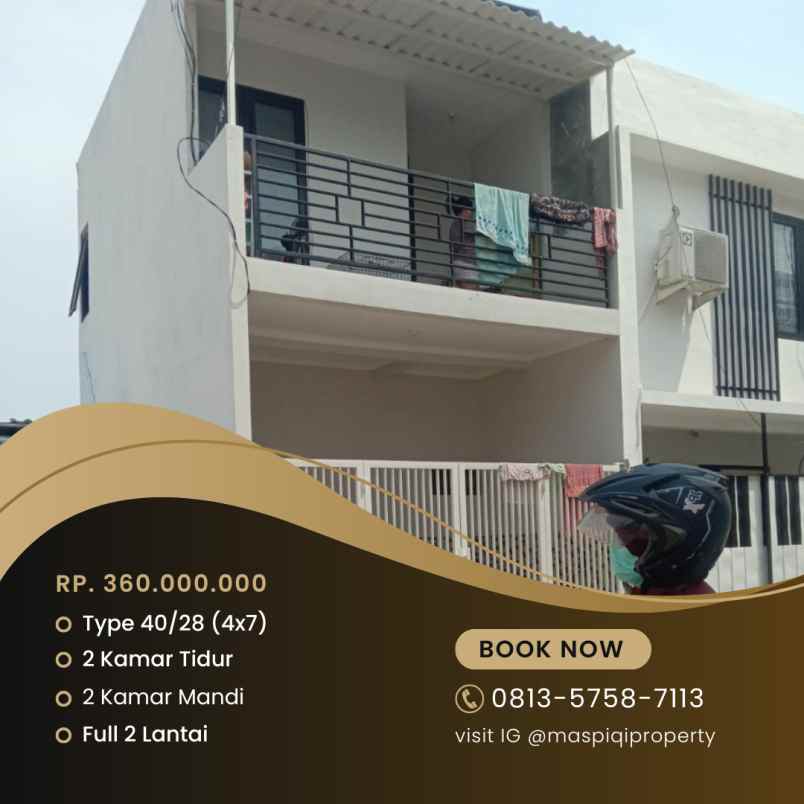 rumah baru bangunan full dua lantai di surabaya