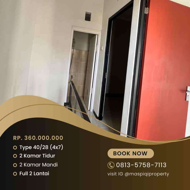 rumah baru bangunan full dua lantai di surabaya