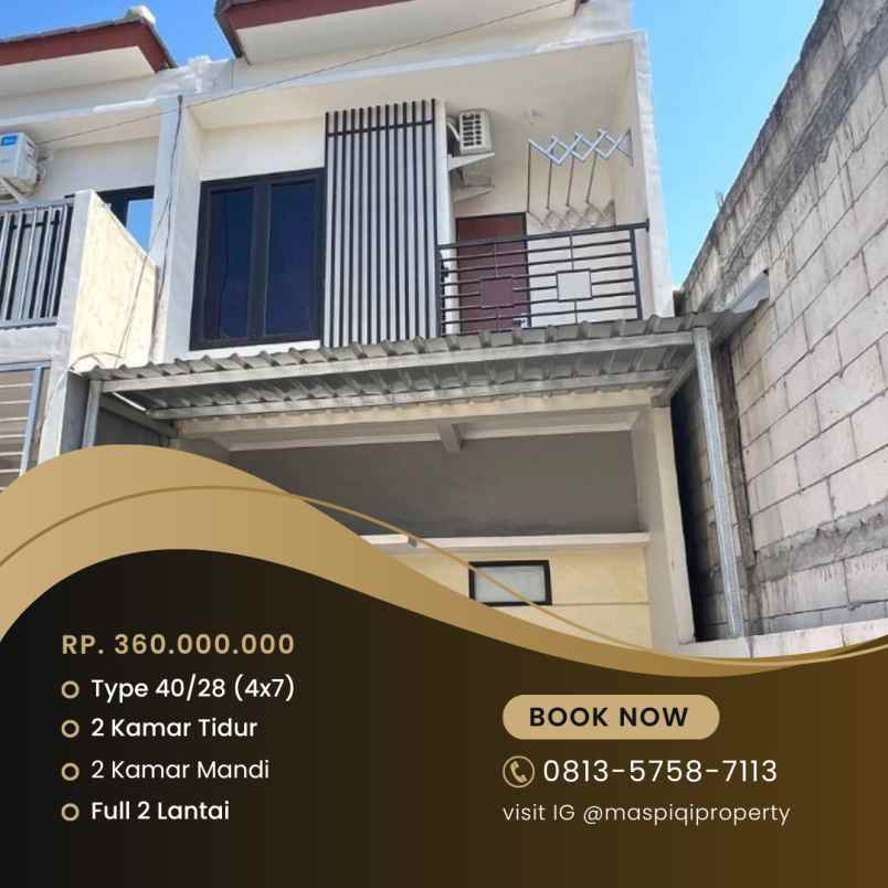 rumah baru bangunan full dua lantai di surabaya