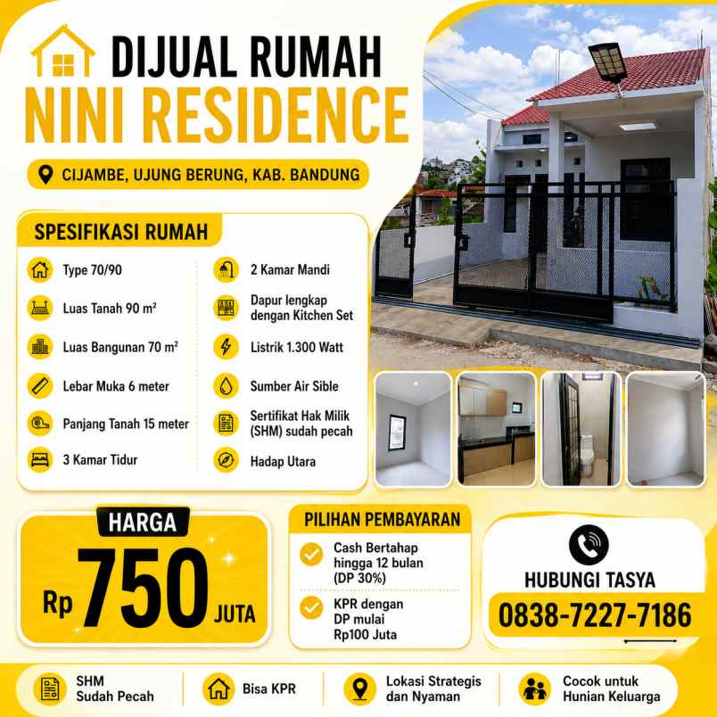 rumah dijual di ujung berung cijambe bandung siap huni