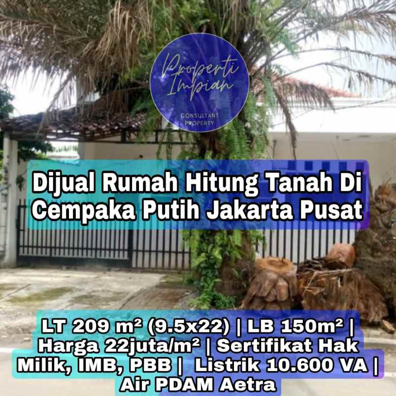 rumah hitung tanah di cempaka putih jakarta pusat