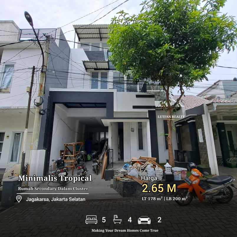 rumah jagakarsa secondary dalam cluster