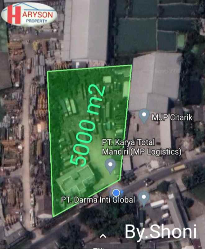 tanah 5000 m2 kantor 2 lt cikarang