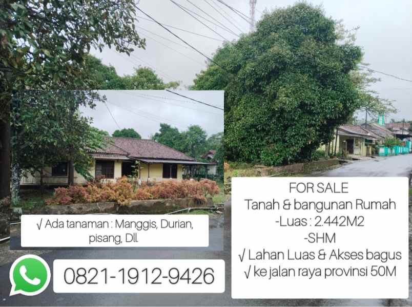 tanah bangunan rumah jalan cagak subang