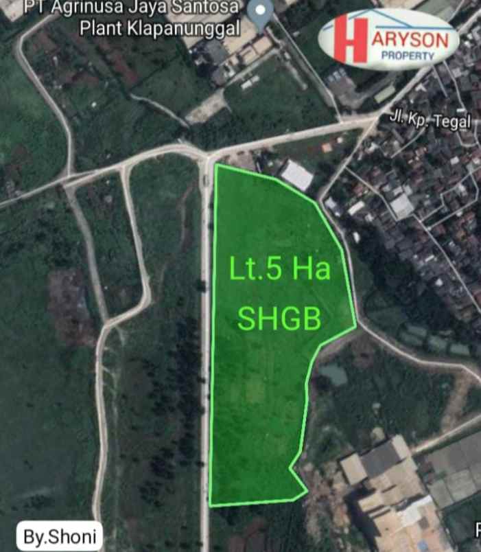 tanah industri 2ha klapanunggal bekasi