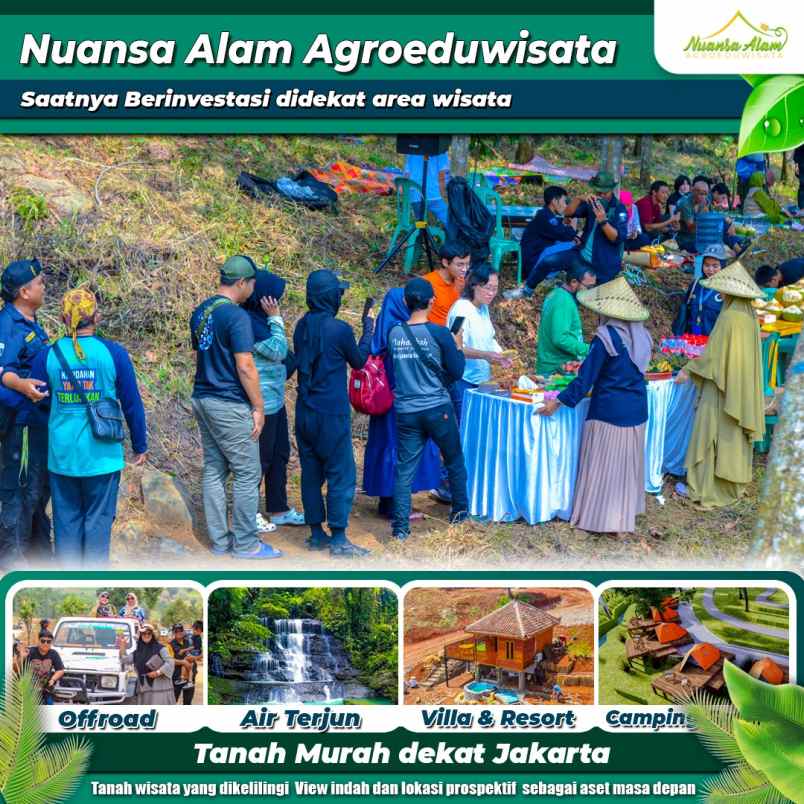 tanah murah nempel wisata fasilitas lengkap di bogor