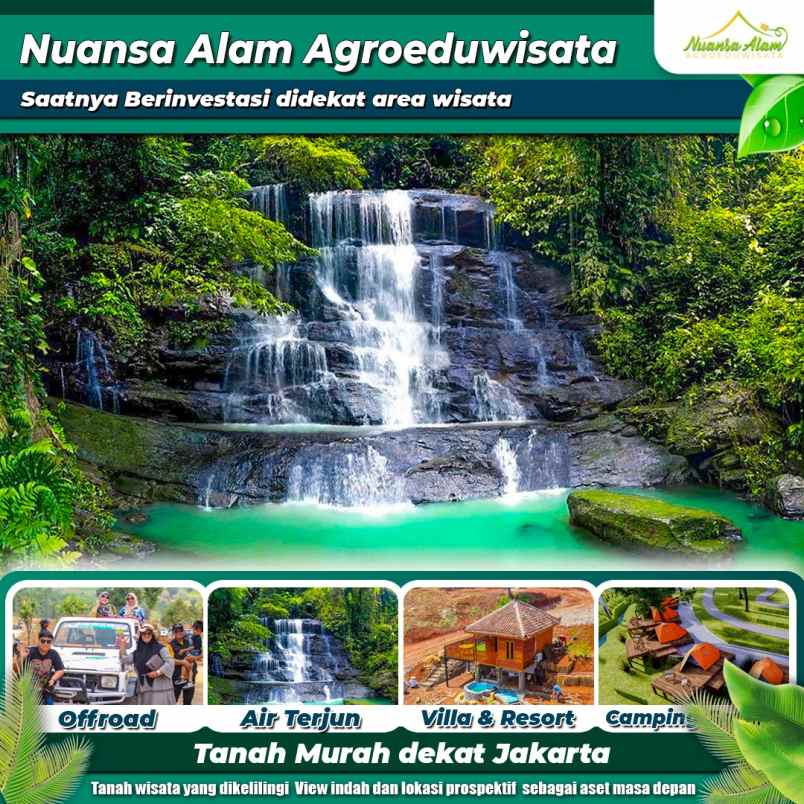 tanah murah nempel wisata fasilitas lengkap di bogor