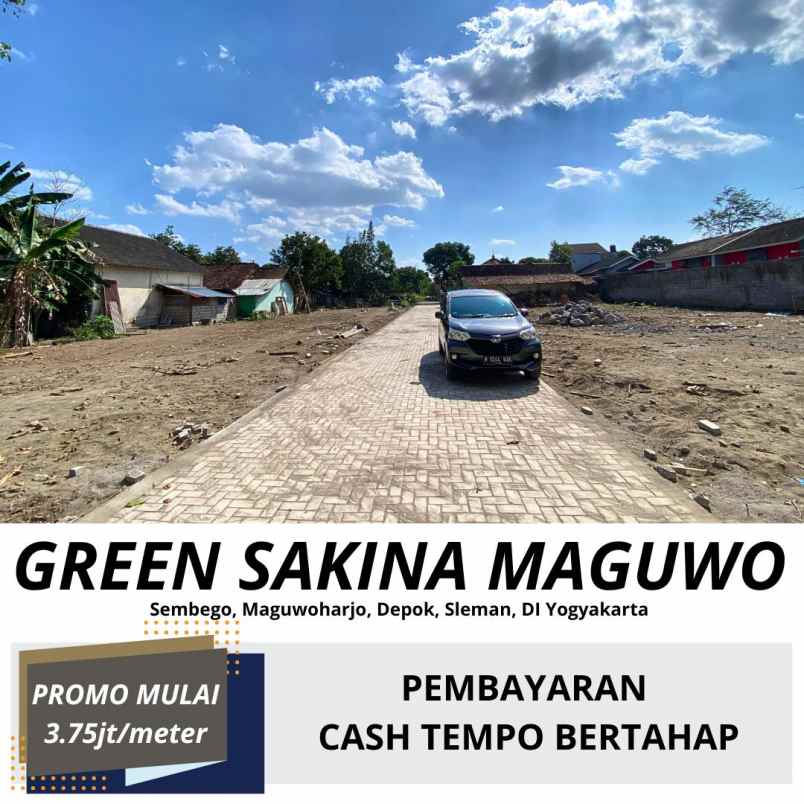 tanah pekarangan 3 75jt meter dekat ringroad utara