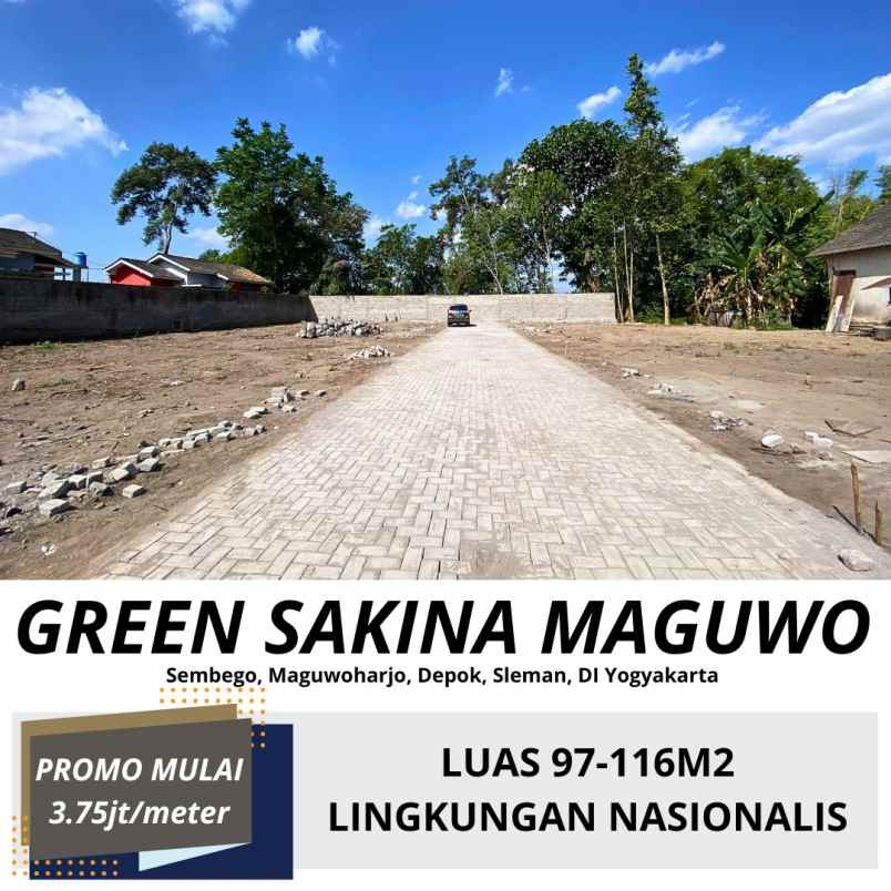 tanah pekarangan 3 75jt meter dekat ringroad utara