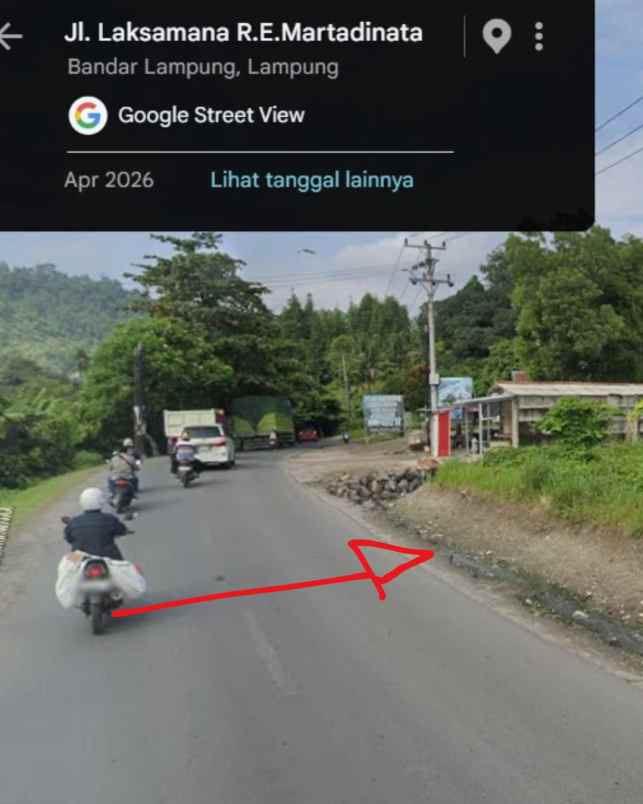 tanah pinggir jalan re martadinata teluk