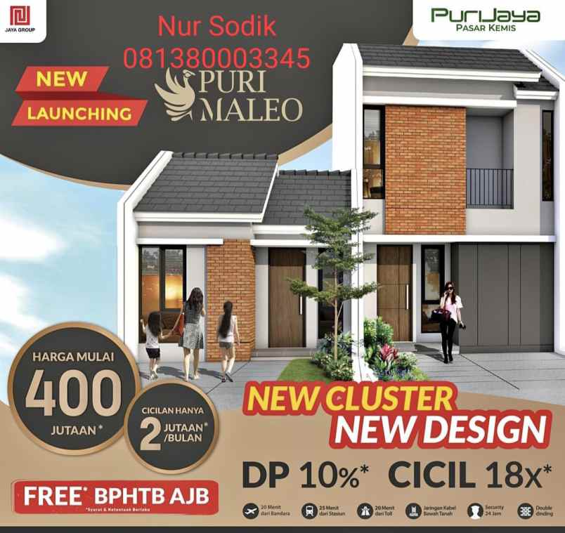 cluster maleo puri jaya pasar kemis dp bisa 0