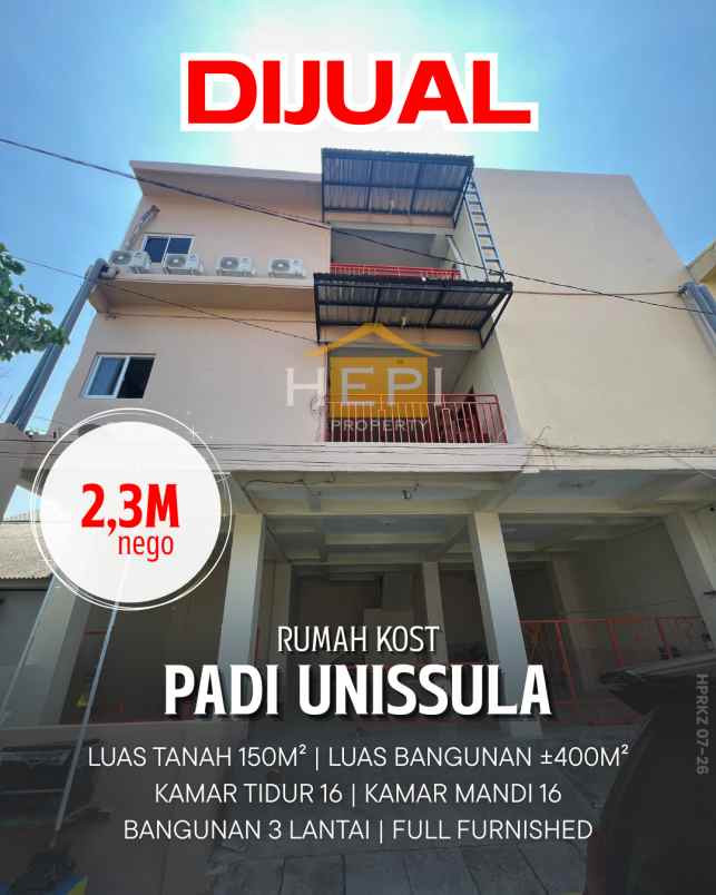 dijual kost dekat kampus unisulla di padi semarang