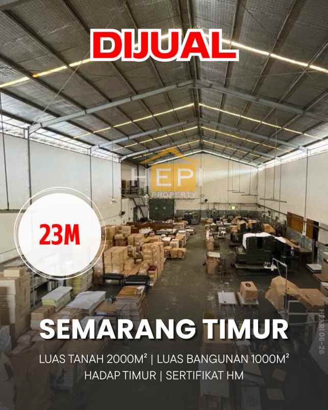 dijual pabrik di semarang timur