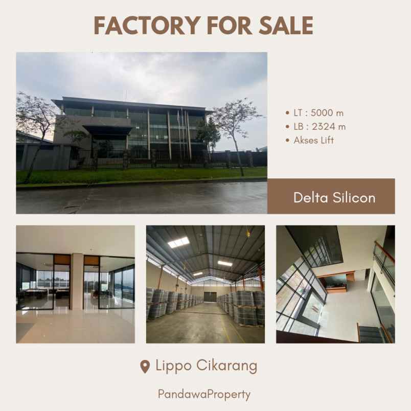dijual ruko gudang kantor delta silicon lippo cikarang