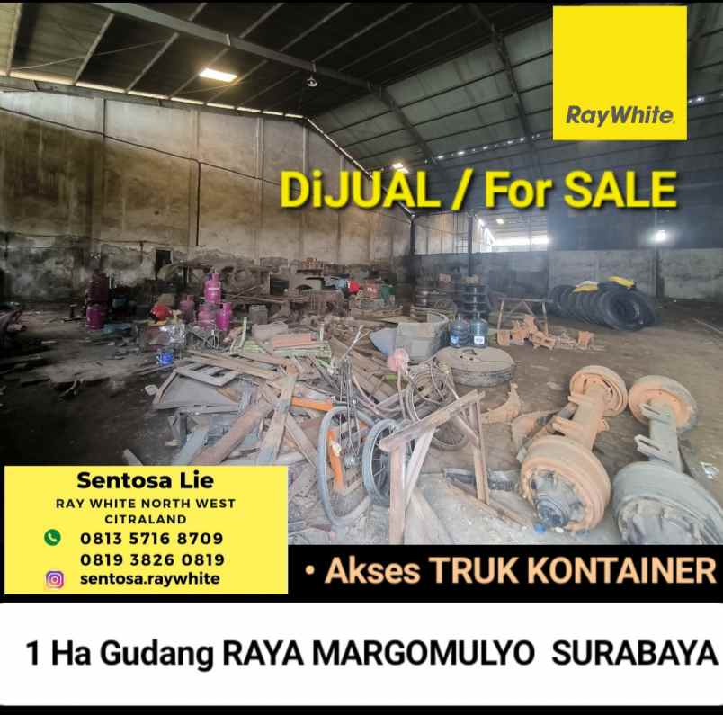 dijual ruko gudang kantor jalan raya margomulyo