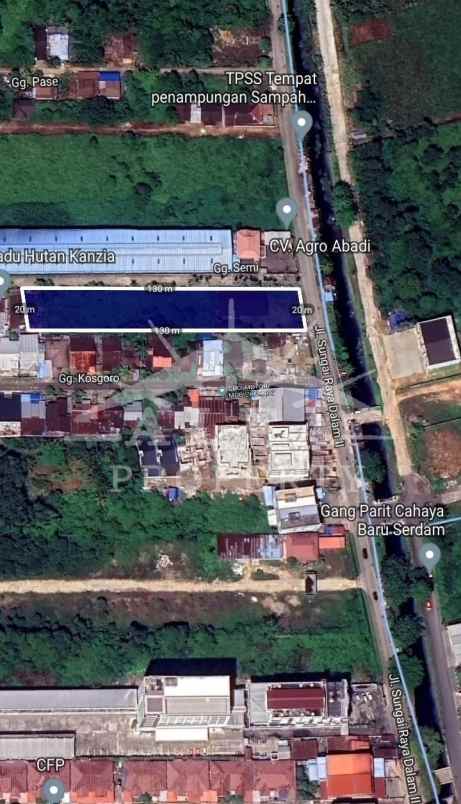 dijual ruko gudang kantor jalan sungai raya dalam