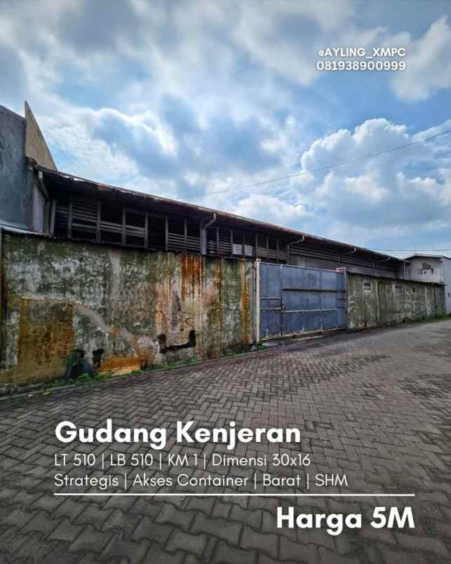 dijual ruko gudang kantor kenjeran