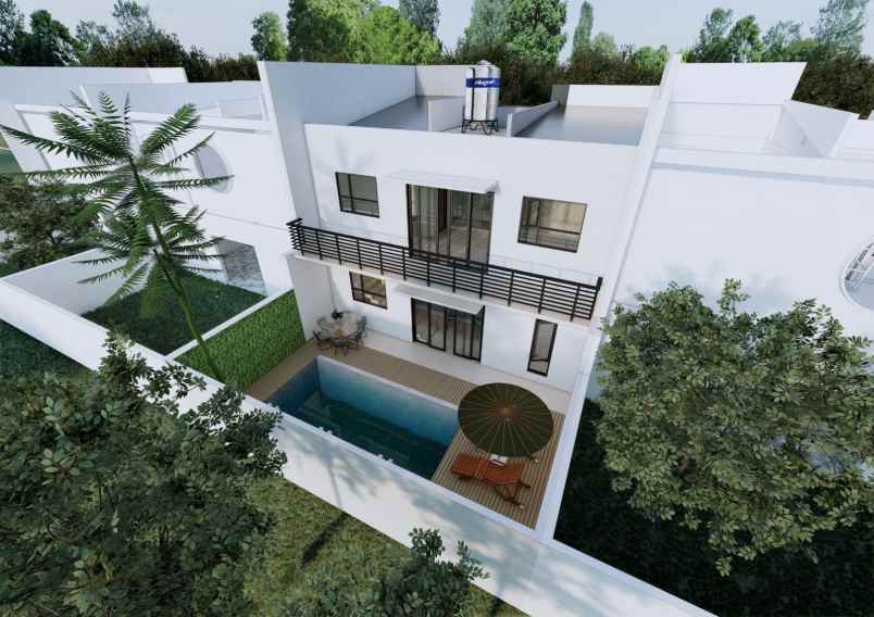 dijual rumah baru araya malang kolam renang pribadi