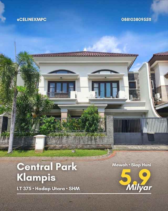 dijual rumah central park klampis
