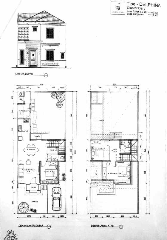 dijual rumah cluster daru suvarna