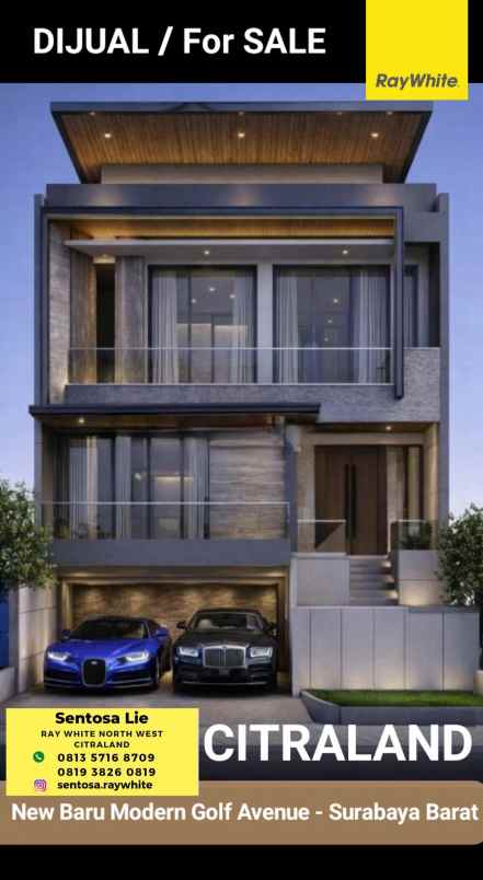 dijual rumah jalan golf avenue citraland
