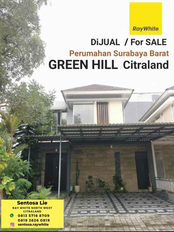 dijual rumah jalan green hill citraland
