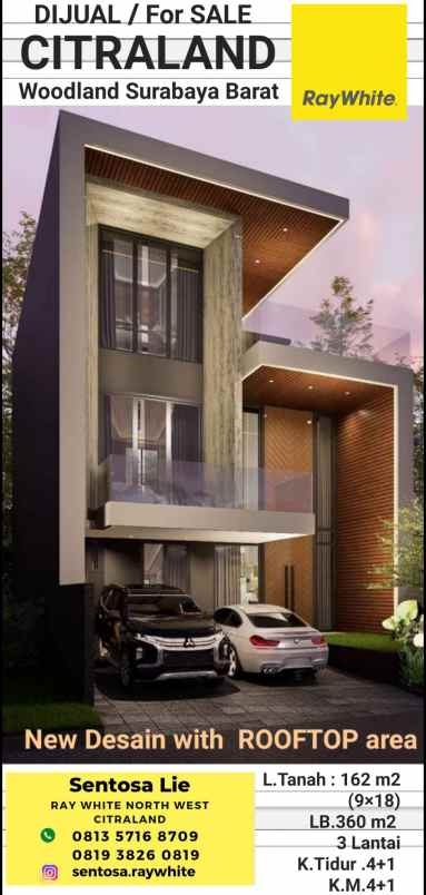 dijual rumah jalan woodland citraland