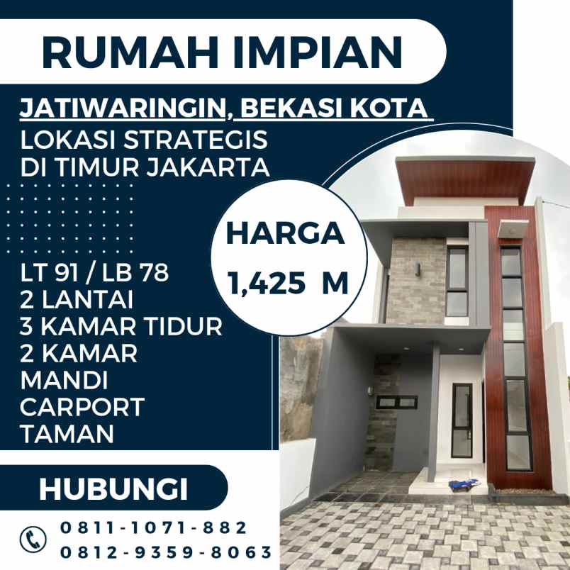 dijual rumah jatiwaringin pondok gede
