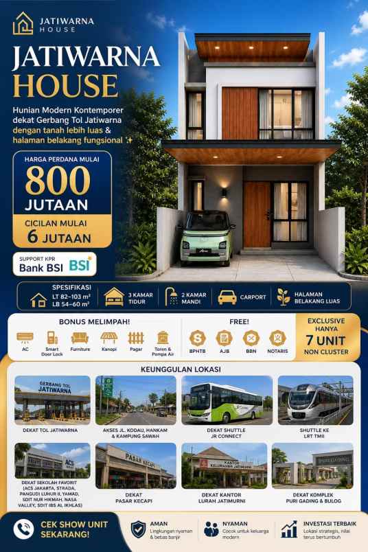 dijual rumah jatiwarna