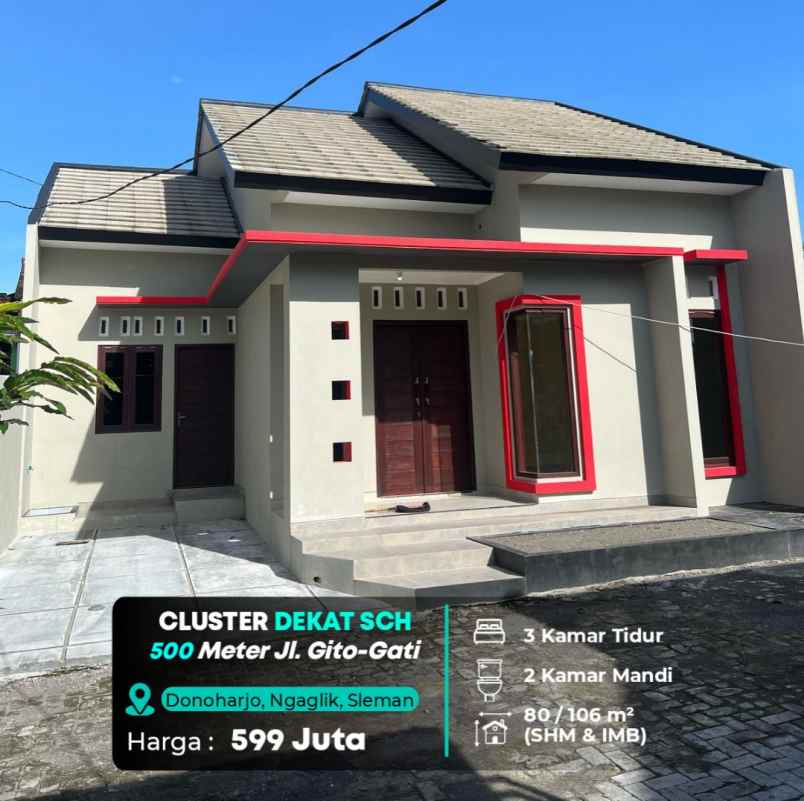 dijual rumah jl gito gati