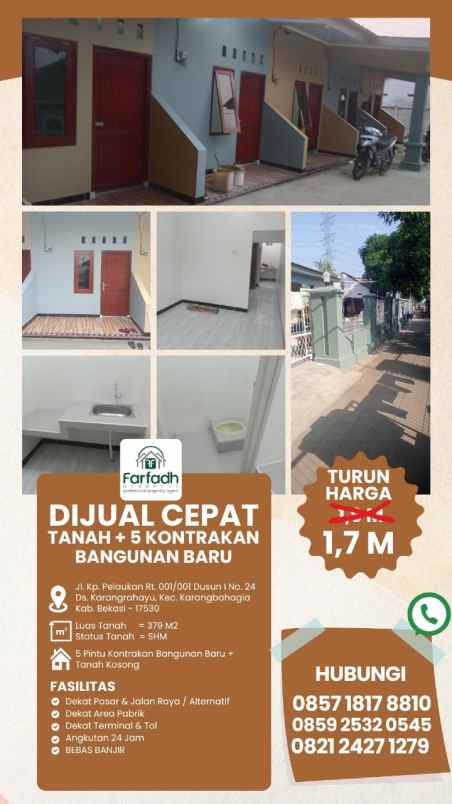 dijual rumah jl kp pelaukan rt 001 001