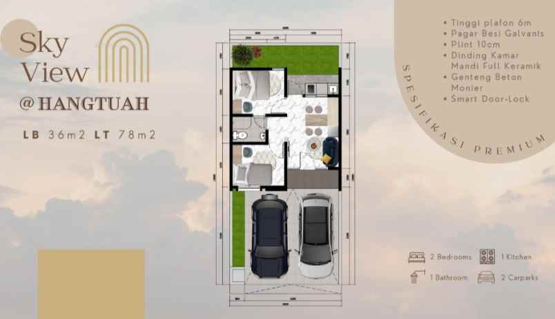 dijual rumah jl raya setu