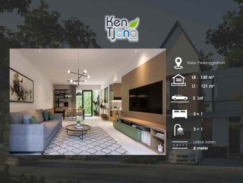 dijual rumah kreo selatan larangan kota