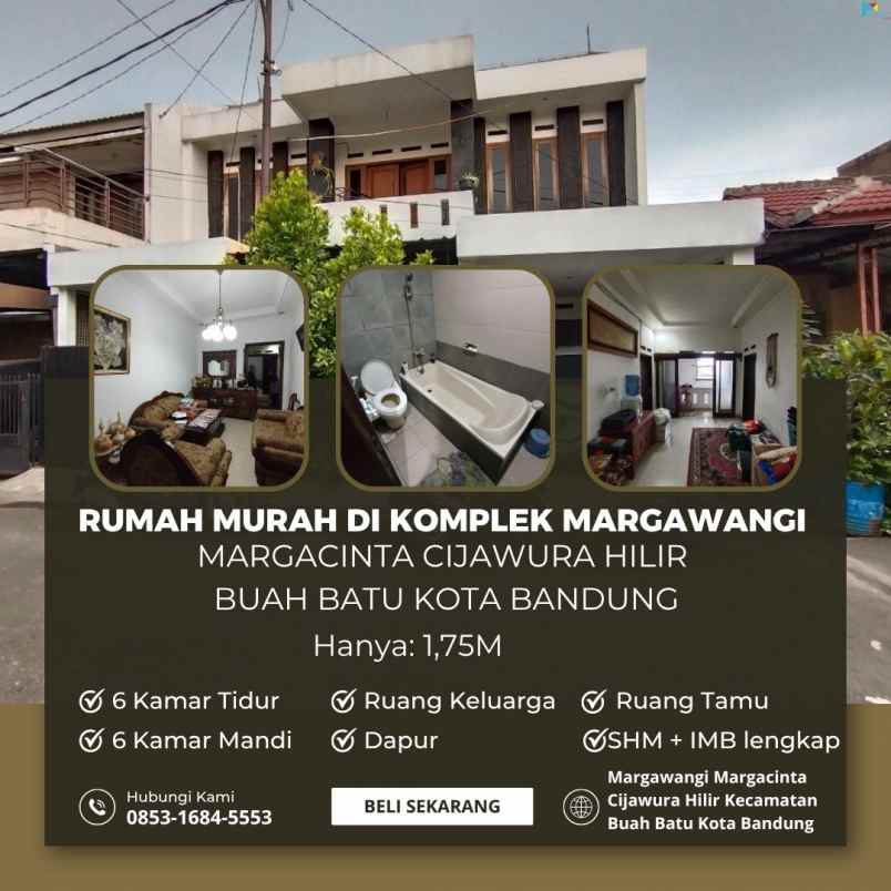 dijual rumah margawangi buahbatu kota