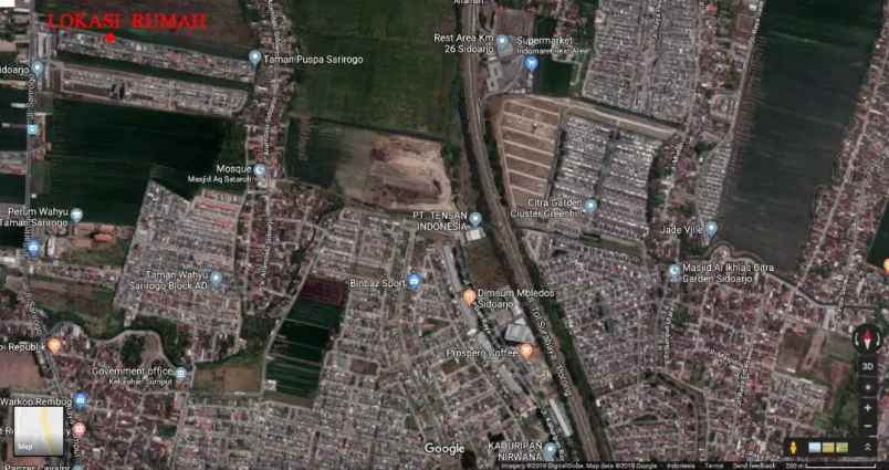 dijual rumah perum taman puspa sarirogo