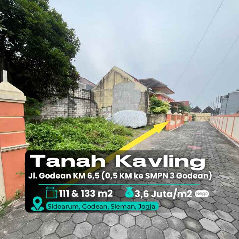 dijual tanah jl godean km 6 5