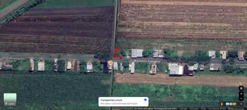 dijual tanah jl mojokerto sumobito