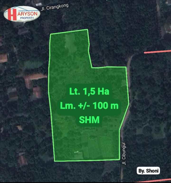 dijual tanah komersil 1 5 ha setu kab bekasi