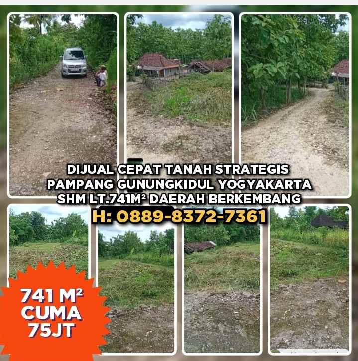 dijual tanah pampang gunung kidul