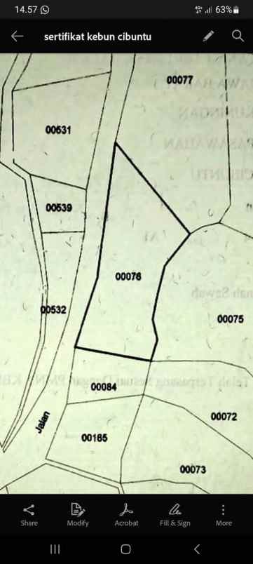 dijual tanah pasawahan kuningan