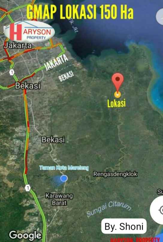 dijual tanah perum 150 hektar bekasi