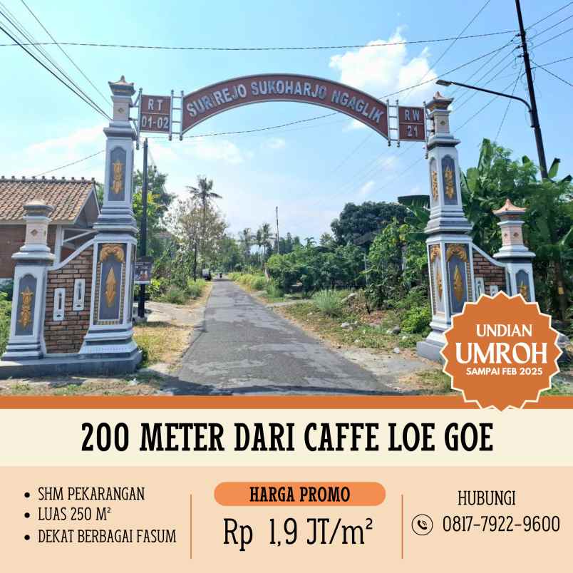 dijual tanah surirejo sukoharjo ngaglik