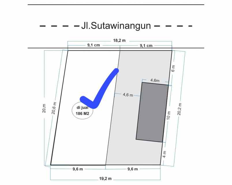 dijual tanah sutawinangun