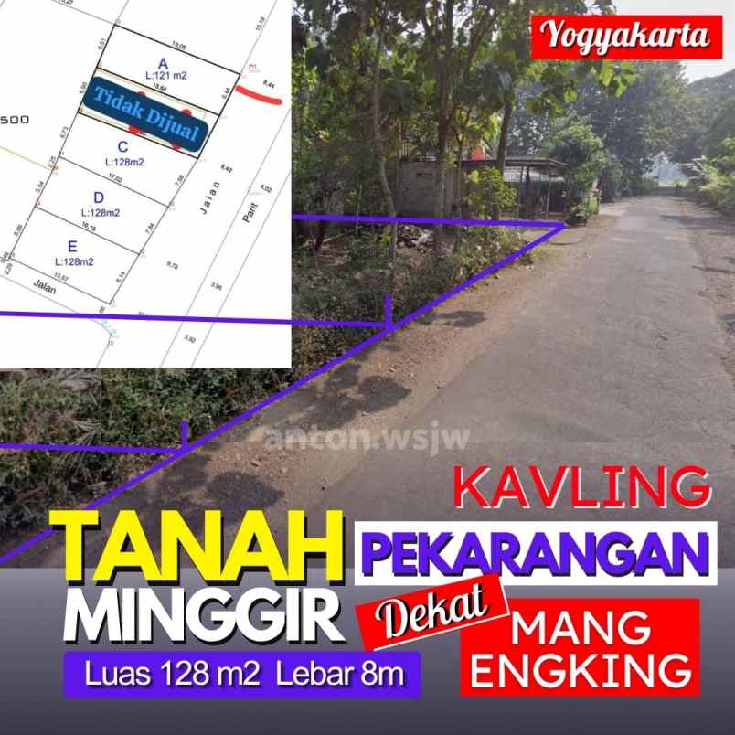 dijual tanah tanah kavling minggir