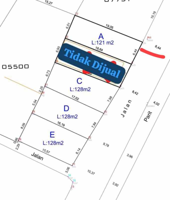 dijual tanah tanah kavling minggir