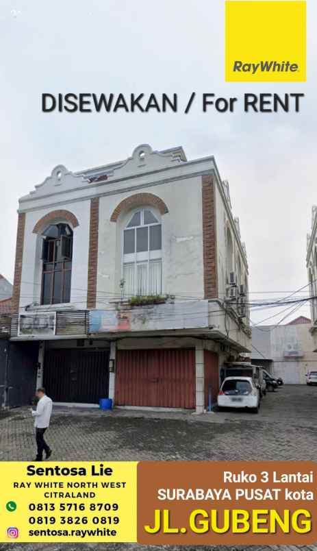 disewakan ruko gudang kantor jalan raya gubeng