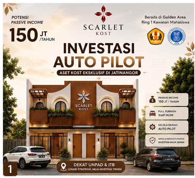 investasi kos eksklusif dekat itb unpad